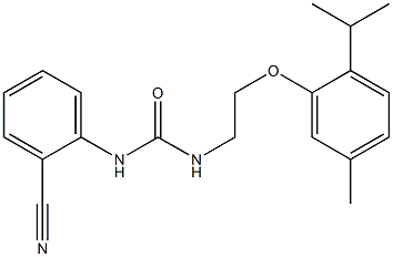 1-(2-cyanophenyl)-3-[2-(5-methyl-2-propan-2-ylphenoxy)ethyl]urea Structure