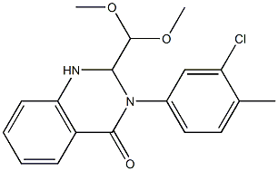 3-(3-chloro-4-methylphenyl)-2-(dimethoxymethyl)-1,2-dihydroquinazolin-4-one 구조식 이미지