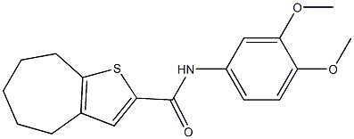 N-(3,4-dimethoxyphenyl)-5,6,7,8-tetrahydro-4H-cyclohepta[b]thiophene-2-carboxamide 구조식 이미지