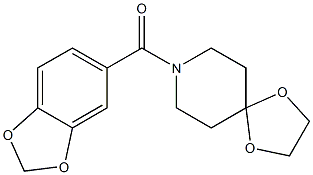 1,3-benzodioxol-5-yl(1,4-dioxa-8-azaspiro[4.5]decan-8-yl)methanone 구조식 이미지