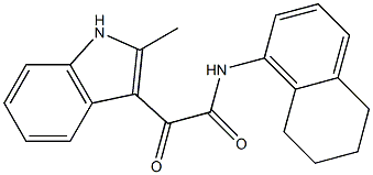 2-(2-methyl-1H-indol-3-yl)-2-oxo-N-(5,6,7,8-tetrahydronaphthalen-1-yl)acetamide Structure