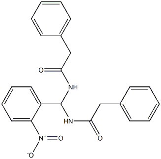 N-[(2-nitrophenyl)-[(2-phenylacetyl)amino]methyl]-2-phenylacetamide Structure