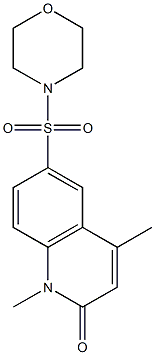 1,4-dimethyl-6-morpholin-4-ylsulfonylquinolin-2-one Structure
