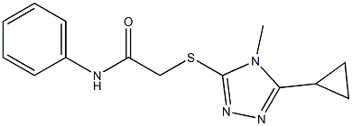 2-[(5-cyclopropyl-4-methyl-1,2,4-triazol-3-yl)sulfanyl]-N-phenylacetamide Structure