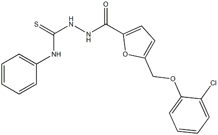 1-[[5-[(2-chlorophenoxy)methyl]furan-2-carbonyl]amino]-3-phenylthiourea Structure