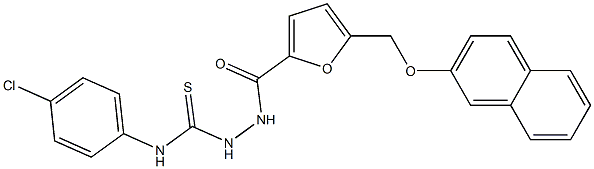 1-(4-chlorophenyl)-3-[[5-(naphthalen-2-yloxymethyl)furan-2-carbonyl]amino]thiourea Structure