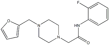 N-(2-fluorophenyl)-2-[4-(furan-2-ylmethyl)piperazin-1-yl]acetamide 구조식 이미지