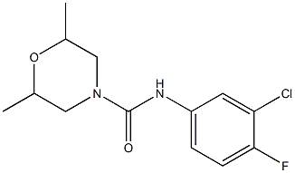 N-(3-chloro-4-fluorophenyl)-2,6-dimethylmorpholine-4-carboxamide Structure