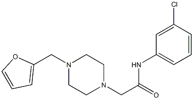 N-(3-chlorophenyl)-2-[4-(furan-2-ylmethyl)piperazin-1-yl]acetamide 구조식 이미지