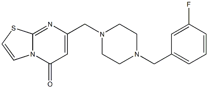 7-[[4-[(3-fluorophenyl)methyl]piperazin-1-yl]methyl]-[1,3]thiazolo[3,2-a]pyrimidin-5-one Structure