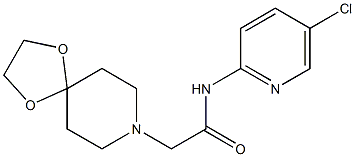 N-(5-chloropyridin-2-yl)-2-(1,4-dioxa-8-azaspiro[4.5]decan-8-yl)acetamide 구조식 이미지