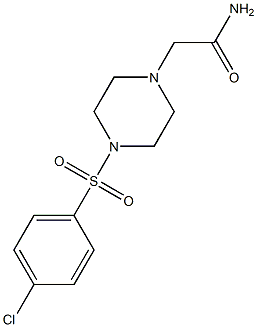 2-[4-(4-chlorophenyl)sulfonylpiperazin-1-yl]acetamide 구조식 이미지