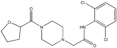 N-(2,6-dichlorophenyl)-2-[4-(oxolane-2-carbonyl)piperazin-1-yl]acetamide Structure