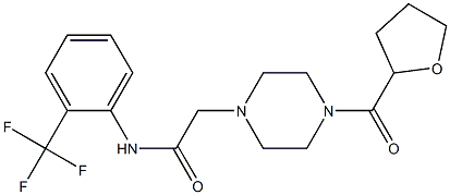2-[4-(oxolane-2-carbonyl)piperazin-1-yl]-N-[2-(trifluoromethyl)phenyl]acetamide Structure
