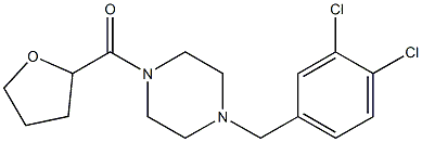 [4-[(3,4-dichlorophenyl)methyl]piperazin-1-yl]-(oxolan-2-yl)methanone 구조식 이미지
