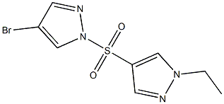 4-(4-bromopyrazol-1-yl)sulfonyl-1-ethylpyrazole 구조식 이미지