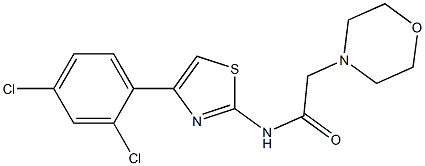 N-[4-(2,4-dichlorophenyl)-1,3-thiazol-2-yl]-2-morpholin-4-ylacetamide 구조식 이미지