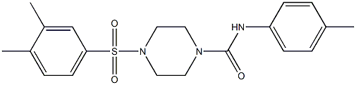 4-(3,4-dimethylphenyl)sulfonyl-N-(4-methylphenyl)piperazine-1-carboxamide 구조식 이미지