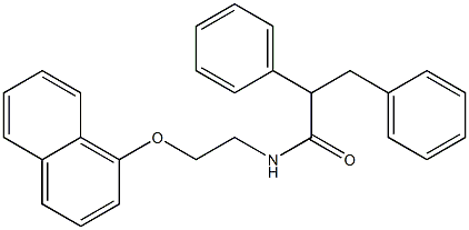 N-(2-naphthalen-1-yloxyethyl)-2,3-diphenylpropanamide Structure