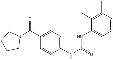 1-(2,3-dimethylphenyl)-3-[4-(pyrrolidine-1-carbonyl)phenyl]urea 구조식 이미지