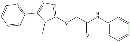 2-[(4-methyl-5-pyridin-2-yl-1,2,4-triazol-3-yl)sulfanyl]-N-phenylacetamide 구조식 이미지