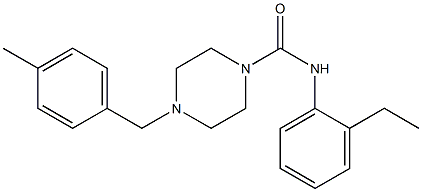 N-(2-ethylphenyl)-4-[(4-methylphenyl)methyl]piperazine-1-carboxamide 구조식 이미지