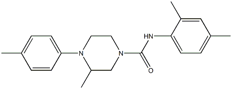 N-(2,4-dimethylphenyl)-3-methyl-4-(4-methylphenyl)piperazine-1-carboxamide Structure