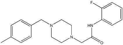 N-(2-fluorophenyl)-2-[4-[(4-methylphenyl)methyl]piperazin-1-yl]acetamide Structure