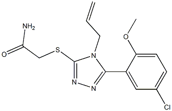 2-[[5-(5-chloro-2-methoxyphenyl)-4-prop-2-enyl-1,2,4-triazol-3-yl]sulfanyl]acetamide Structure