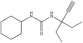 1-cyclohexyl-3-(3-ethylpent-1-yn-3-yl)urea 구조식 이미지