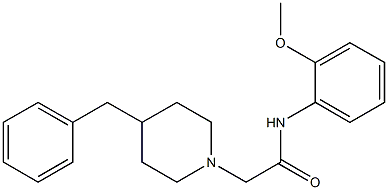 2-(4-benzylpiperidin-1-yl)-N-(2-methoxyphenyl)acetamide 구조식 이미지