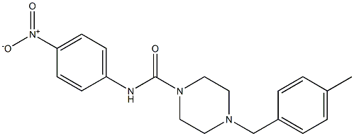 4-[(4-methylphenyl)methyl]-N-(4-nitrophenyl)piperazine-1-carboxamide 구조식 이미지