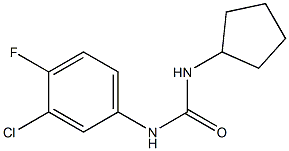 1-(3-chloro-4-fluorophenyl)-3-cyclopentylurea 구조식 이미지