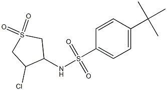 4-tert-butyl-N-(4-chloro-1,1-dioxothiolan-3-yl)benzenesulfonamide Structure
