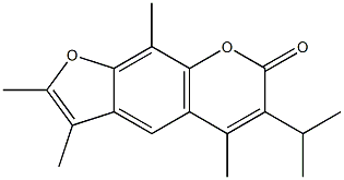 2,3,5,9-tetramethyl-6-propan-2-ylfuro[3,2-g]chromen-7-one Structure