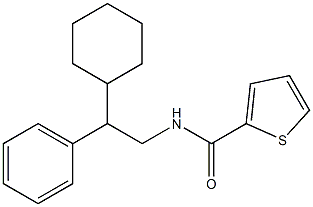 N-(2-cyclohexyl-2-phenylethyl)thiophene-2-carboxamide 구조식 이미지