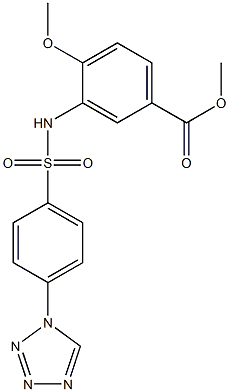 methyl 4-methoxy-3-[[4-(tetrazol-1-yl)phenyl]sulfonylamino]benzoate 구조식 이미지