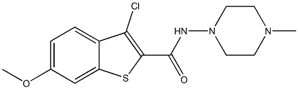 3-chloro-6-methoxy-N-(4-methylpiperazin-1-yl)-1-benzothiophene-2-carboxamide Structure