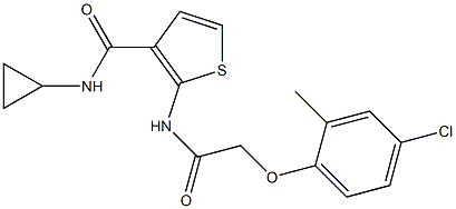 2-[[2-(4-chloro-2-methylphenoxy)acetyl]amino]-N-cyclopropylthiophene-3-carboxamide Structure