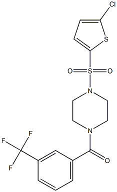 [4-(5-chlorothiophen-2-yl)sulfonylpiperazin-1-yl]-[3-(trifluoromethyl)phenyl]methanone Structure