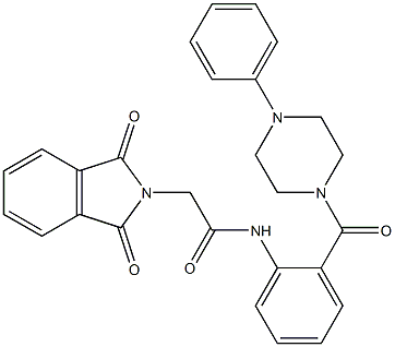 2-(1,3-dioxoisoindol-2-yl)-N-[2-(4-phenylpiperazine-1-carbonyl)phenyl]acetamide Structure