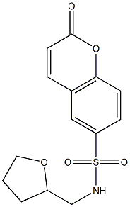 2-oxo-N-(oxolan-2-ylmethyl)chromene-6-sulfonamide Structure
