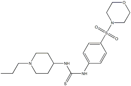 1-(4-morpholin-4-ylsulfonylphenyl)-3-(1-propylpiperidin-4-yl)thiourea Structure