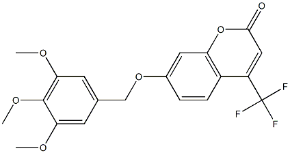 4-(trifluoromethyl)-7-[(3,4,5-trimethoxyphenyl)methoxy]chromen-2-one 구조식 이미지