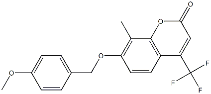 7-[(4-methoxyphenyl)methoxy]-8-methyl-4-(trifluoromethyl)chromen-2-one 구조식 이미지