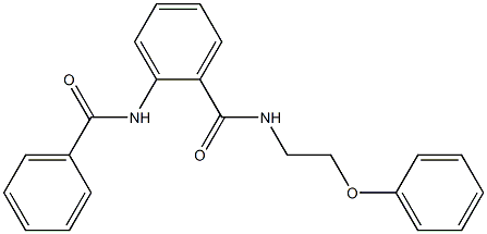 2-benzamido-N-(2-phenoxyethyl)benzamide 구조식 이미지