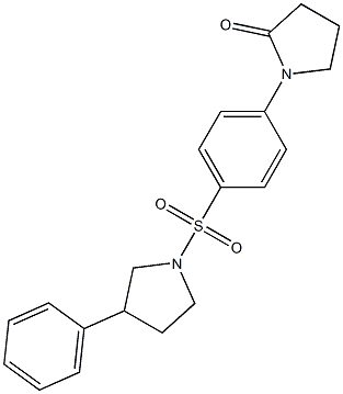 1-[4-(3-phenylpyrrolidin-1-yl)sulfonylphenyl]pyrrolidin-2-one 구조식 이미지