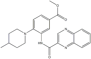 methyl 4-(4-methylpiperidin-1-yl)-3-(quinoxaline-2-carbonylamino)benzoate 구조식 이미지