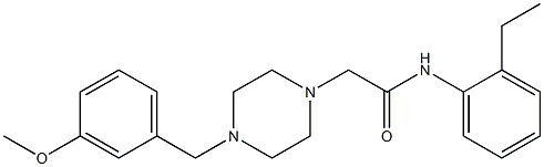 N-(2-ethylphenyl)-2-[4-[(3-methoxyphenyl)methyl]piperazin-1-yl]acetamide Structure