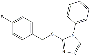 3-[(4-fluorophenyl)methylsulfanyl]-4-phenyl-1,2,4-triazole 구조식 이미지